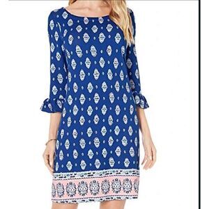 Lilly Pulitzer Sophie Ruffle Dress Lapis Lazuli Glow Up XXS Stretch $148.00